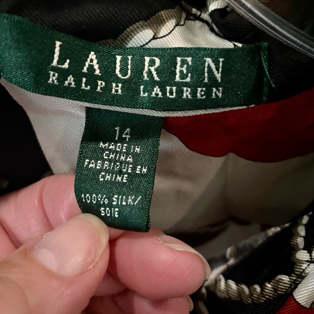 Ralph Lauren 100% silk dress. Perfect condition.